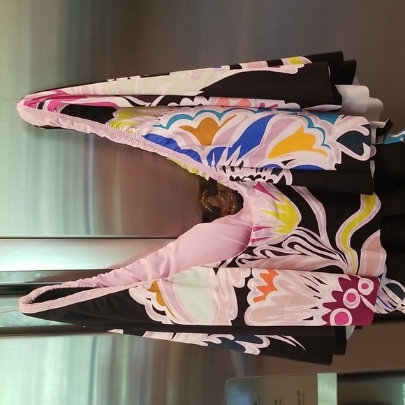 💕TRINA TURK💕 Seychelles Flutter Sleeve One Piece Swimsuit Size 0 NWT Print - Picture 13 of 16